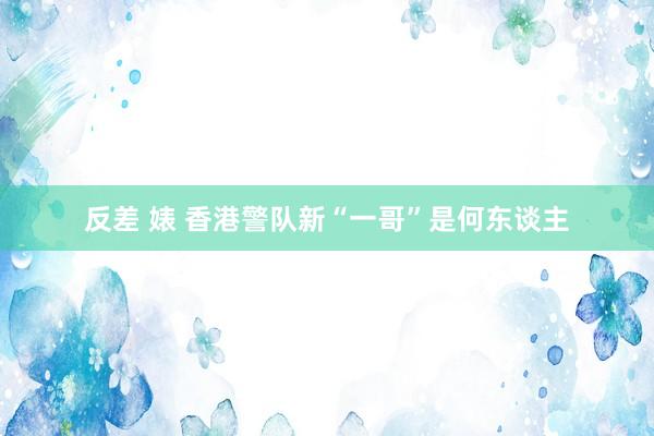 反差 婊 香港警队新“一哥”是何东谈主